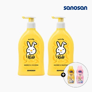 [사노산] 키즈 샤워 샴푸 바나나 400ml 2개